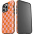 Orange Checkered iPhone 15 Pro Impact Case